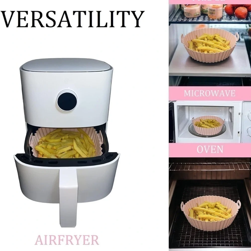 Brand New 2-Pack Air Fryer Non-Stick Silicone Liners Easy Clean Reusable